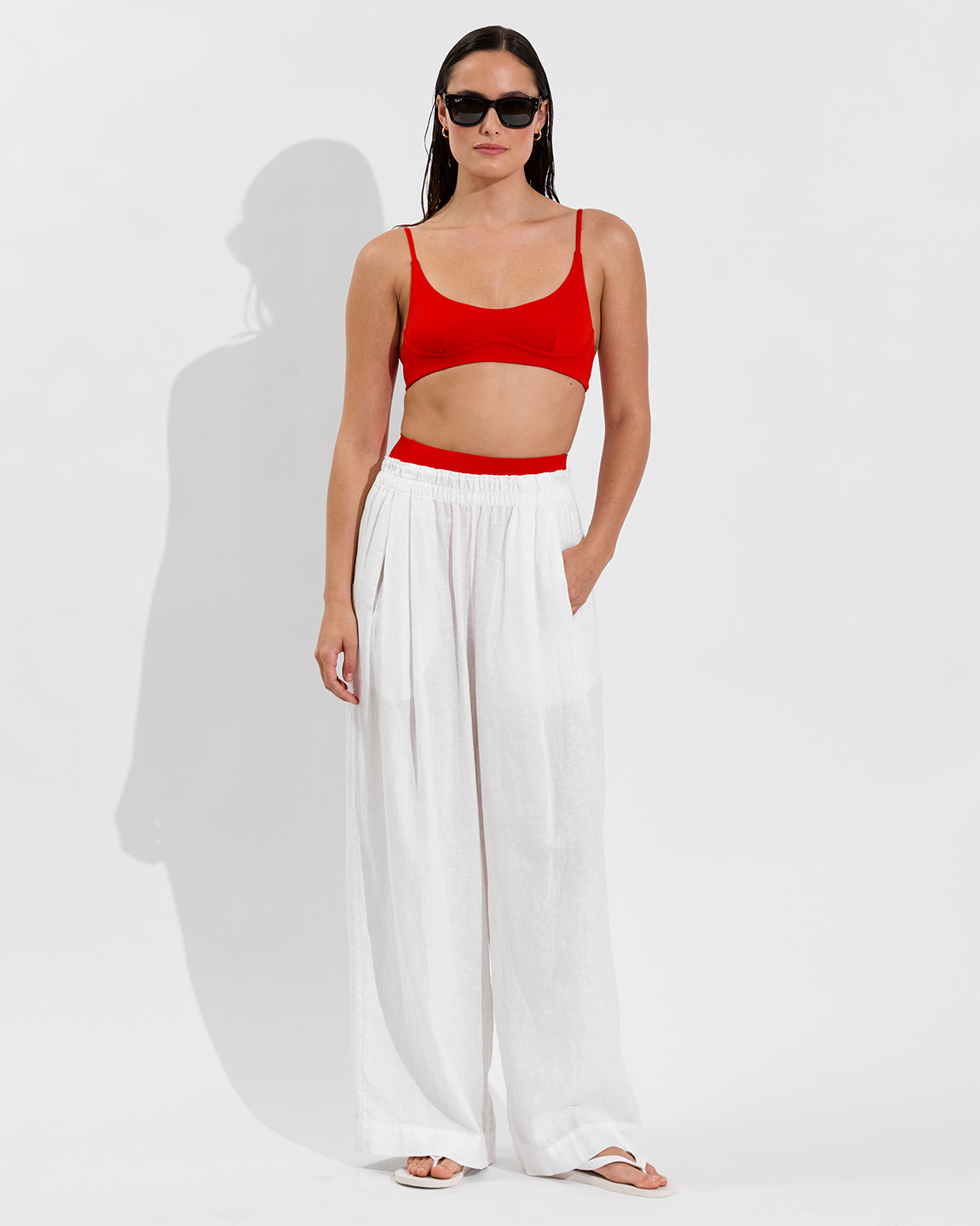 Club Top - Sweet Chili Heat + Coastal Pant - Coconut (Size S)