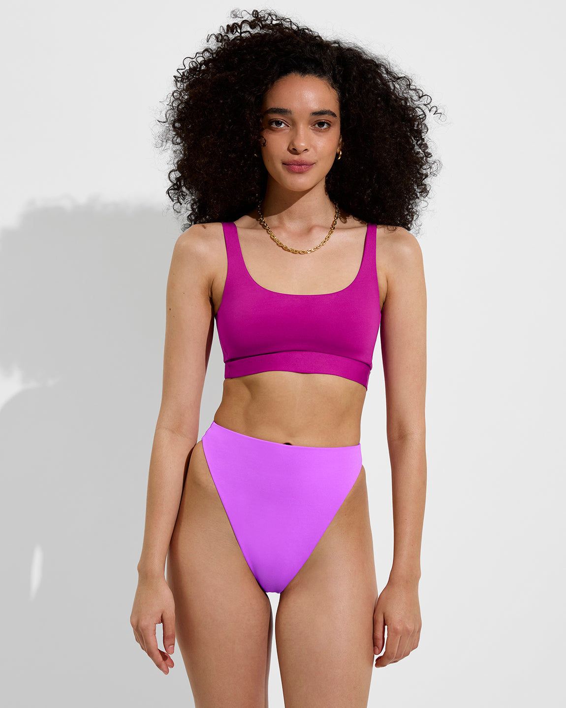 Double Scoop Top - Aloha + Super Hi Hi Bottom - Punch (Size S)