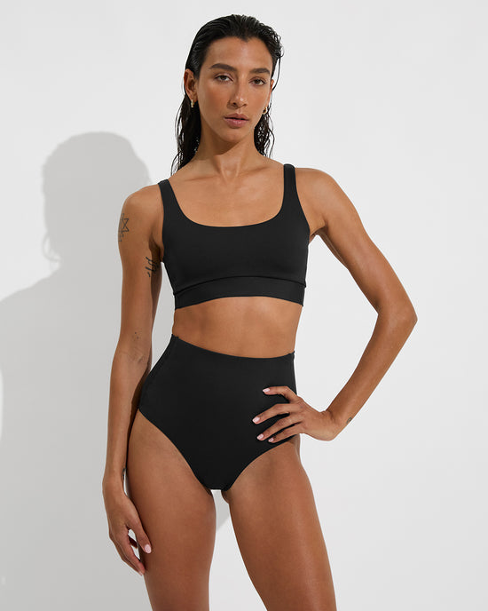 Double Scoop Top + Hi Tide Bottom - Jet (Size S)
