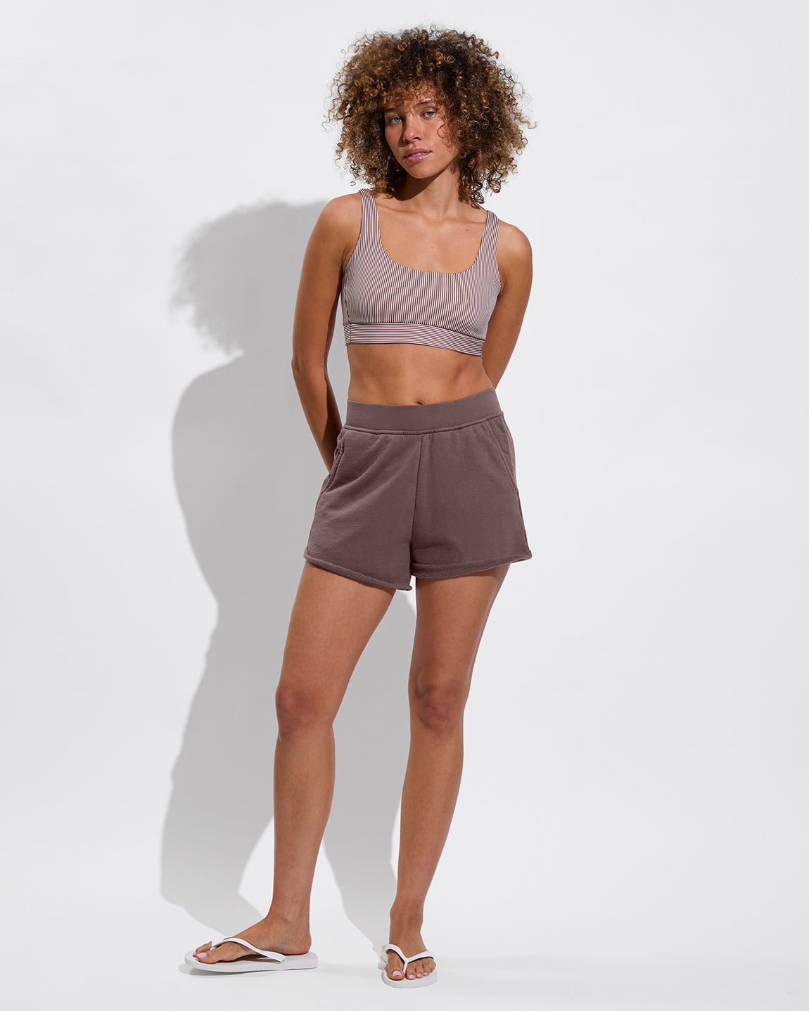 Double Scoop Top - Tiki / Holiday Stripe + Sports & Rec Short - Tiki (Size S)