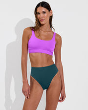 Double Scoop Top - Punch + Hi Hi Bottom - Deep End (Size S)