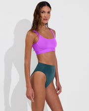 Double Scoop Top - Punch + Hi Hi Bottom - Deep End (Size S)