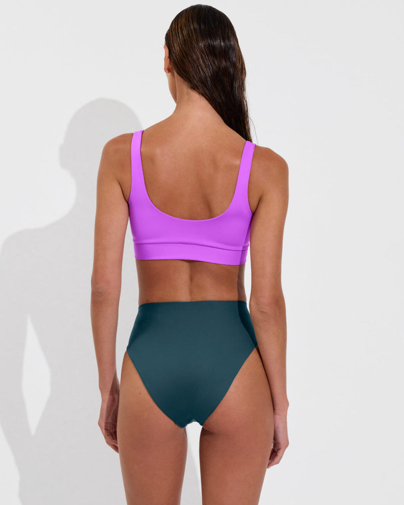 Double Scoop Top - Punch + Hi Hi Bottom - Deep End (Size S)