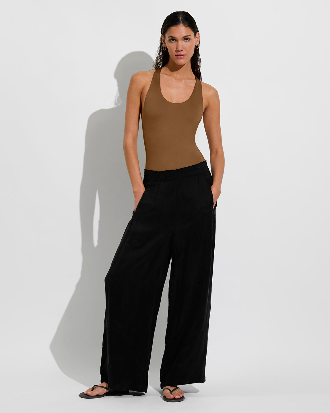 Fastrack Suit - Tan Lines + Day Trip Pant - Jet (Size S)