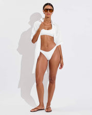 Halo Top + Dip Bottom (Size S) + Getaway Mini Dress  - Coconut (Size S/M)