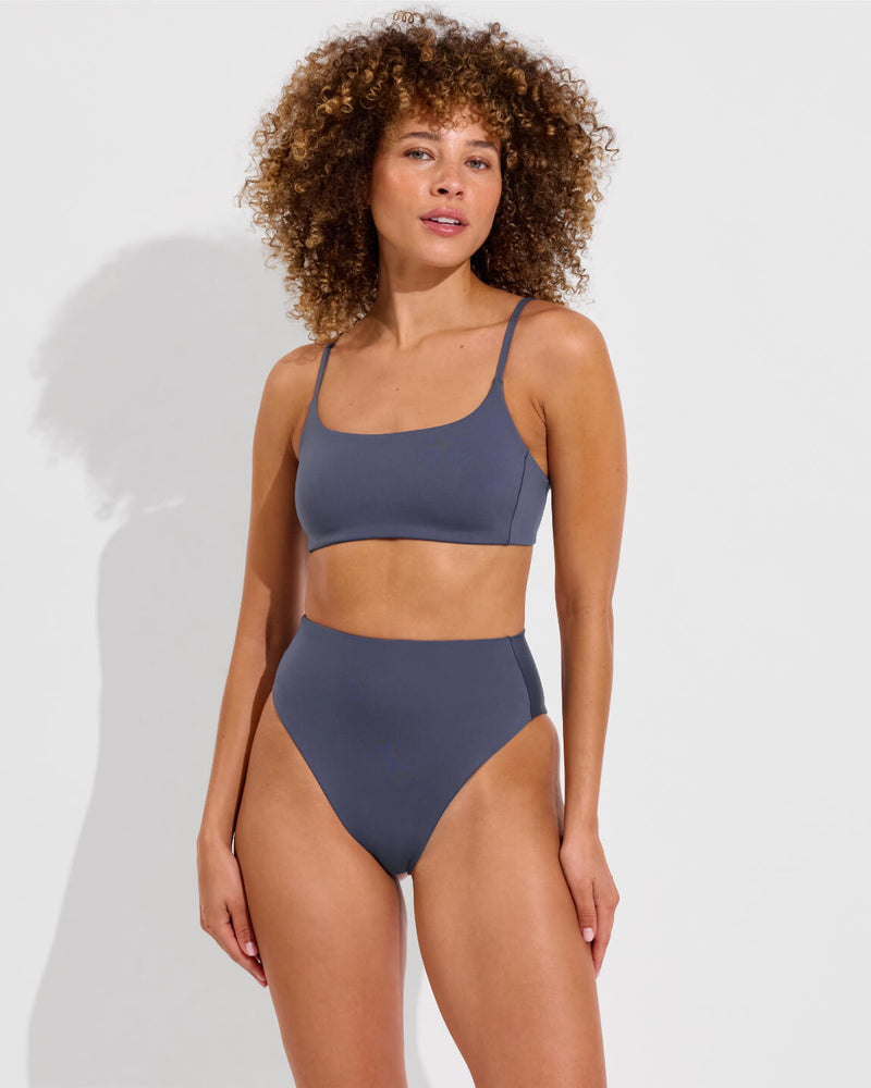 Pool Days Top + Hi Hi Bottom Cheeky - Varsity (Size S)