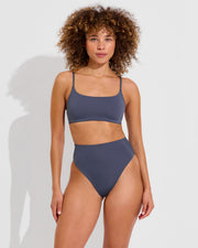 Pool Days Top + Hi Hi Bottom Cheeky - Varsity (Size S)