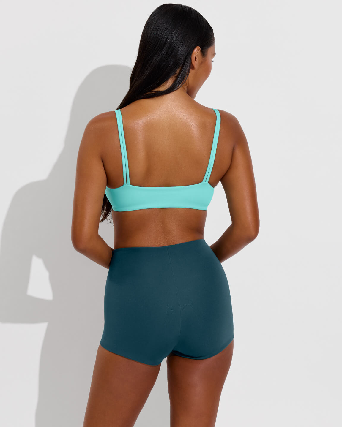 Pool Days Top D+ - Drift (32DD, Size S) + Hi Line Shortie - Deep End (Size S)