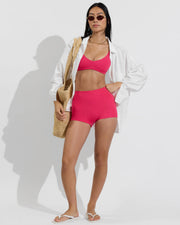 Sunday Top + Hi Line Shortie - La La Land (Size S) + Port Button Down - Coconut (Size S/M)