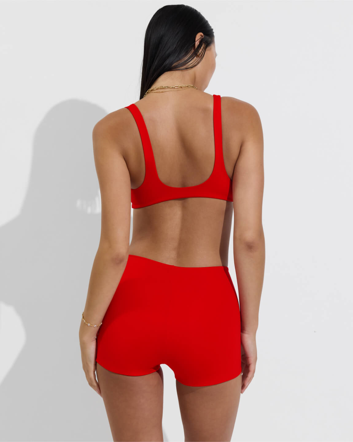 Plunge Top + Hi Line Shortie - Sweet Chili Heat (Size S)