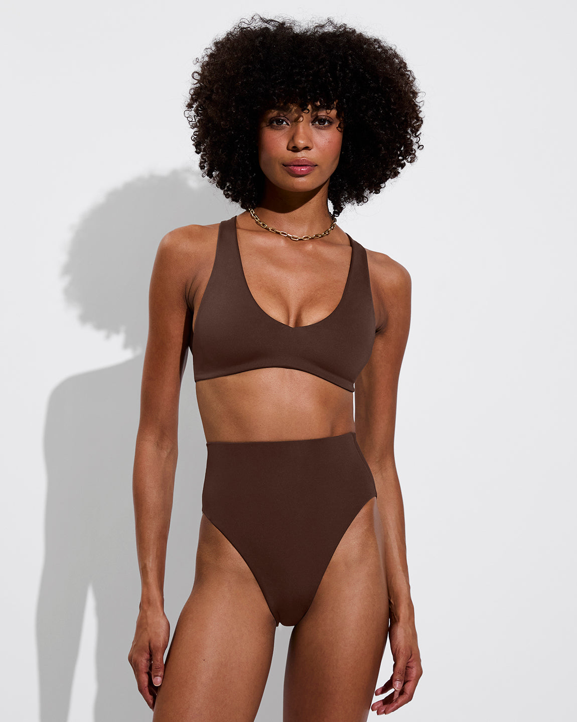 La Crosse Top - Brown Bikini Top – Left On Friday