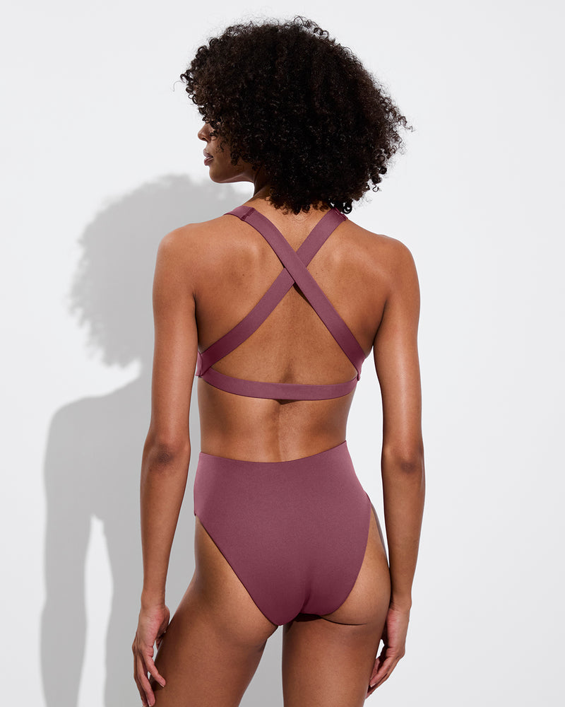 La Crosse Top + Hi Hi Bottom - Desert Plum (Size S)