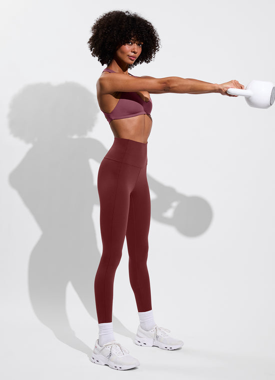 La Crosse Top - Desert Plum + Super Moves Tight - Jam (Size S)