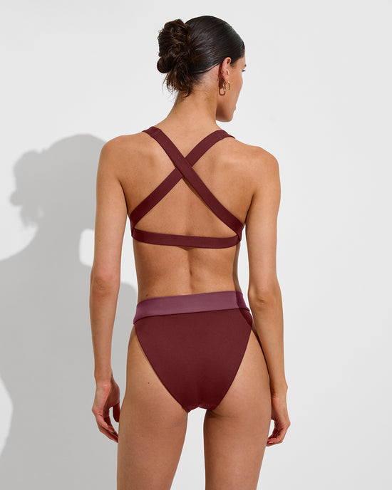 Lacrosse Top - Jam + Beach Break Bottom - Jam / Desert Plum (Size S)