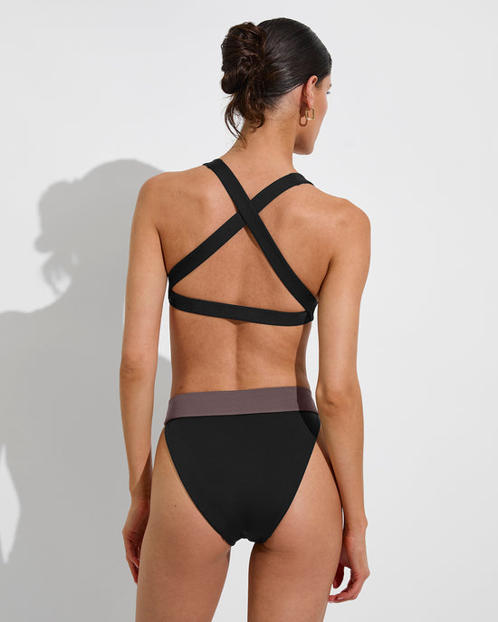 Lacrosse Top - Jet + Beach Break Bottom - Jet / Stormy (Size S) 
