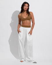 La Crosse Top + Hi Hi Bottom - Tan Lines + Coastal Pant - Coconut (Size S)