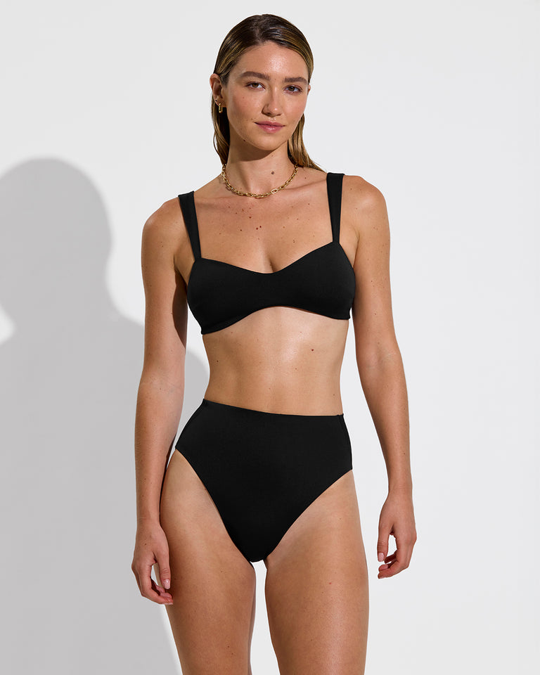 La Plage Top + Hi Hi Bottom - Jet (Size S)