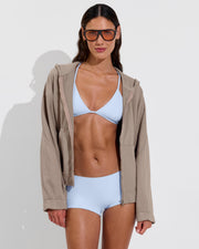 Reef Top + Lo Lo Shortie - Blue Skies (Size S) + Beach Side Hoodie - Beach (Size S/M)