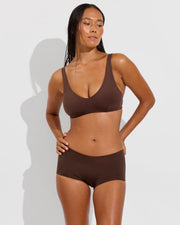 Sunday Top D+ (32DD, Size S) + Lo Lo Shortie - Cold Brew (Size S)