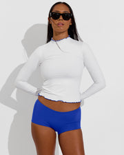 Rays LS Top *Long - Coconut / First Place + Lo Lo Shortie - First Place (Size S)