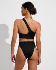 Offshore Top D+ (32D, Size S) + Super Hi HI Bottom - Jet (Size S)
