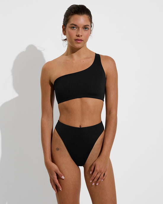 Offshore Top + Throwback Thong - Jet (Size S)