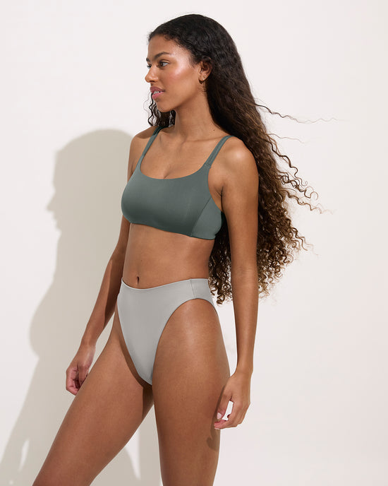Pool Days Top D+ (32DDD) - Agave + Throwback Bottom - Beach (Size S)