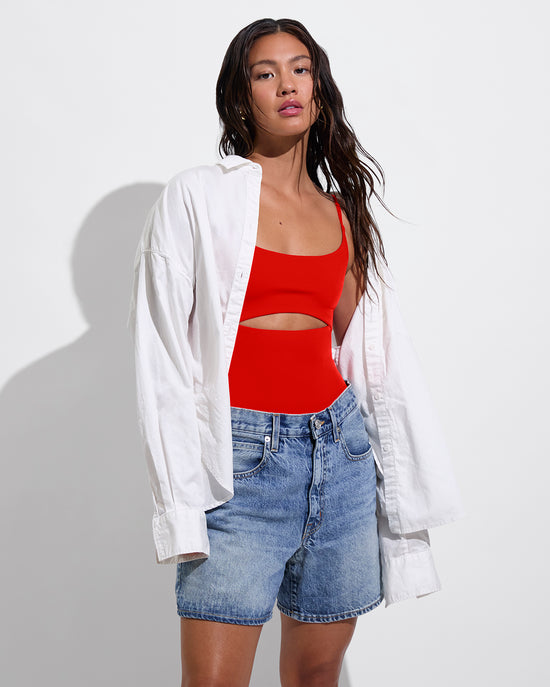 Peak Suit - Sweet Chili Heat + Port Button Down - Coconut (Size S)