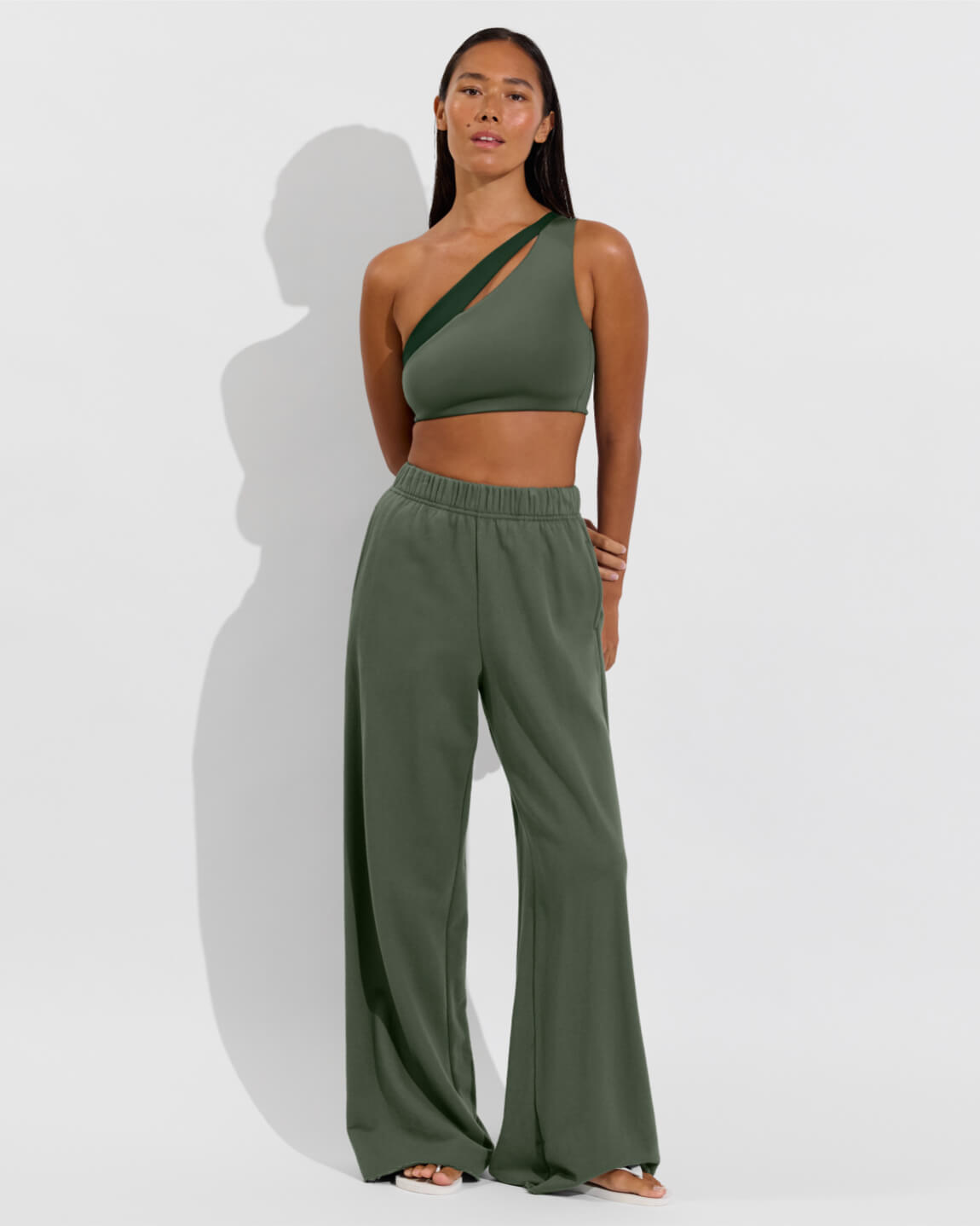 Playa Top D+ (32DD, Size S) - Agave / Palm + Homerun Pant - Agave (Size S)