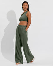 Playa Top D+ (32DD, Size S) - Agave / Palm + Homerun Pant - Agave (Size S)