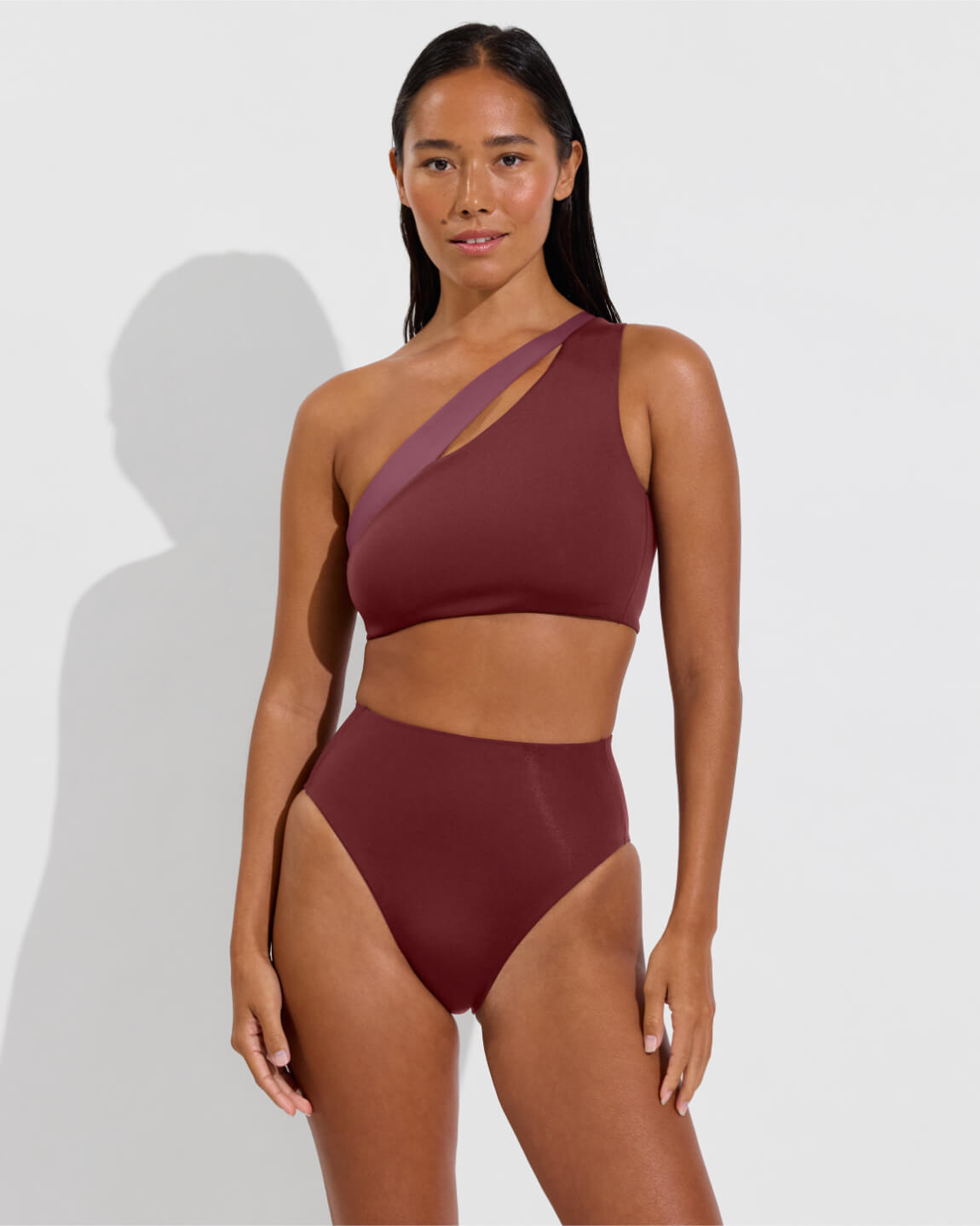 Playa Top D+ (32DD, Size S) - Jam / Desert Plum + Hi Hi Bottom - Jam (Size S)