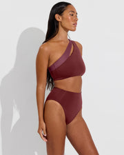 Playa Top D+ (32DD, Size S) - Jam / Desert Plum + Hi Hi Bottom - Jam (Size S)