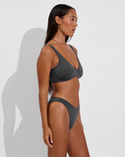 Plunge Top D+ (32DD, Size S) + Dip Bottom - Eclipse (Size S)