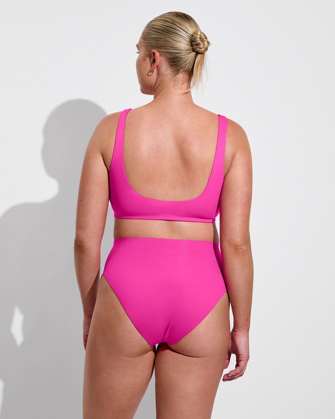 Plunge Top D (36DD, Size L) + Hi Hi Bottom - Hot (Size L)