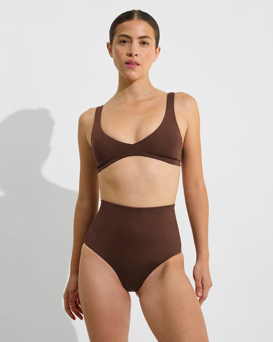 Plunge Top + Hi Tide Bottom - Cold Brew (Size S)