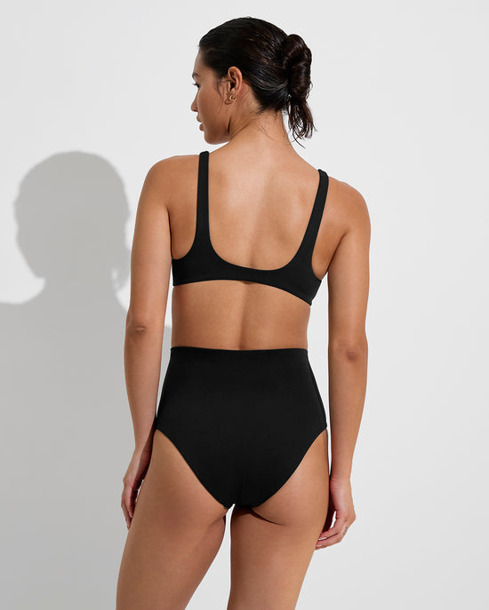 Plunge Top + Hi Tide Bottom - Jet (Size S)