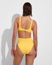 Plunge Top + Hi Hi Bottom - Mango (Size S)
