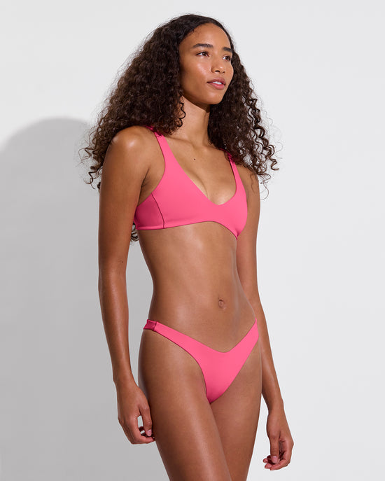 Plunge Top + Backside Thong - Zinc (Size S)