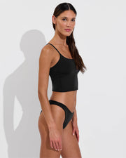 Pool Days Tankini + Dip Bottom - Jet (Size S)