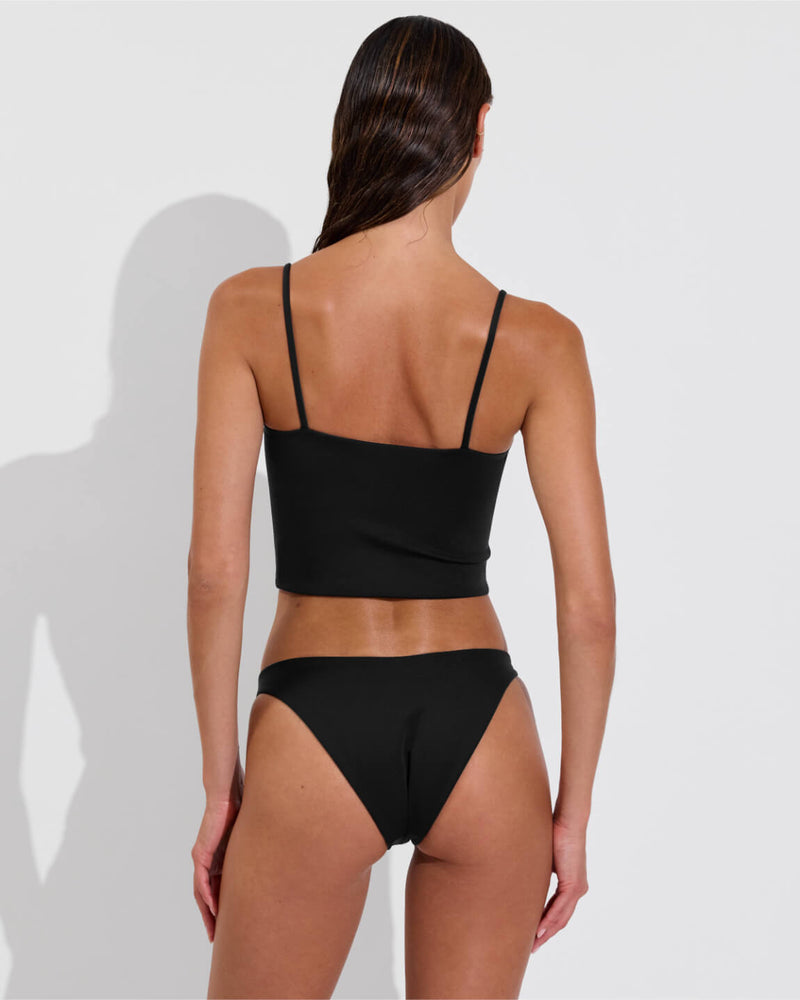Pool Days Tankini + Dip Bottom - Jet (Size S)