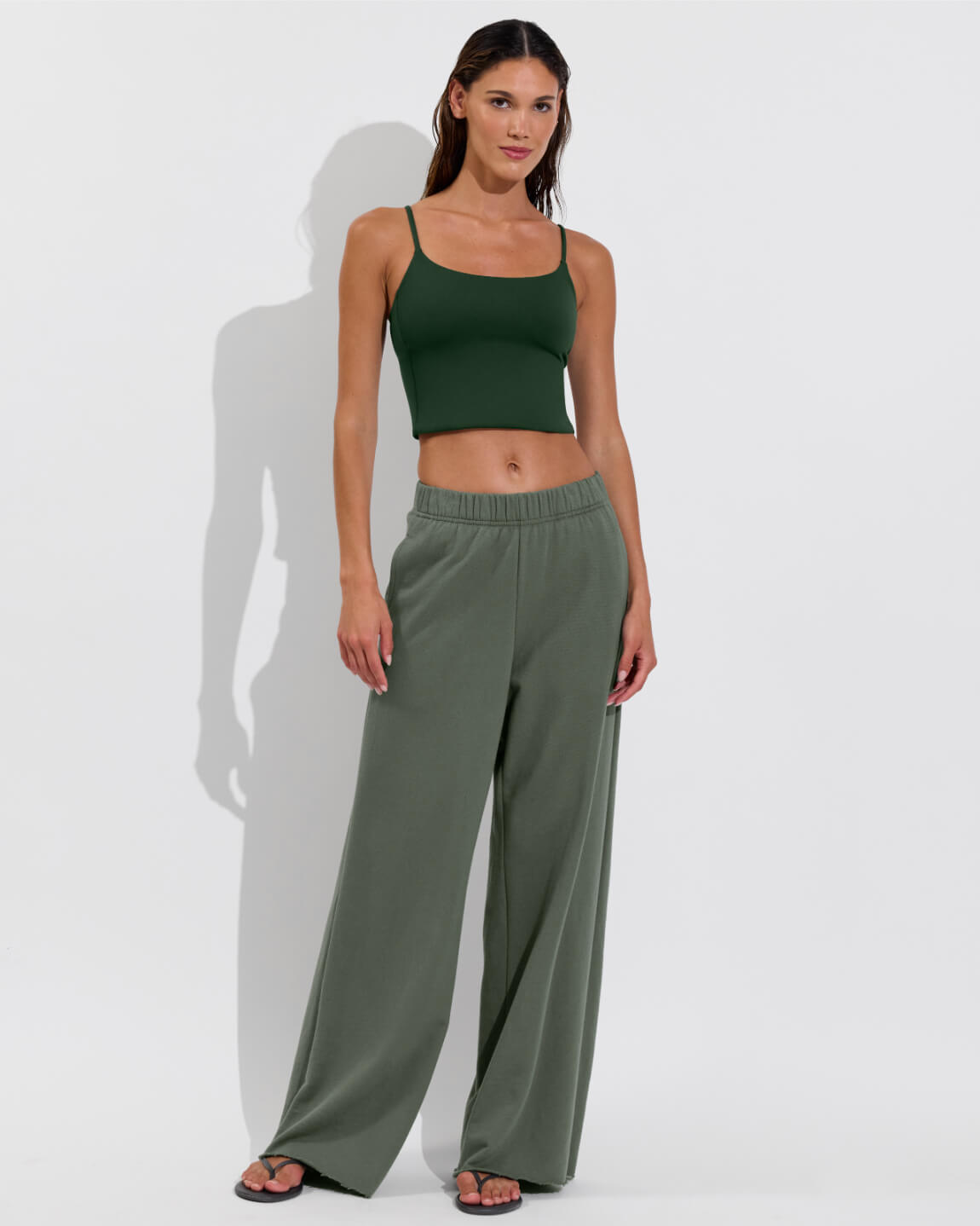 Pool Days Tankini - Palm + Homerun Pant - Agave (Size S)