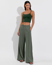 Pool Days Tankini - Palm + Homerun Pant - Agave (Size S)