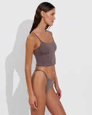 Pool Days Tankini + Skinny Dip Bottom - Stormy (Size S)