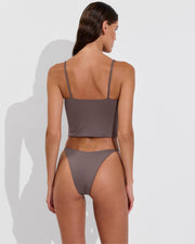 Pool Days Tankini + Skinny Dip Bottom - Stormy (Size S)