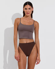 Pool Days Tankini - Stormy + Super Hi Hi Bottom - Cold Brew (Size S)
