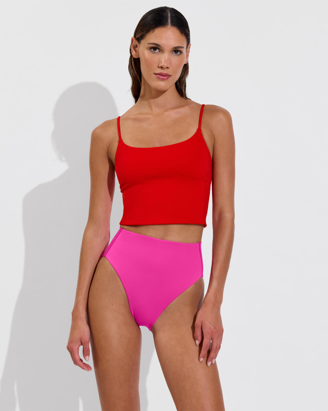 Pool Days Tankini - Sweet Chili Heat + Hi Hi Bottom - Hot (Size S)