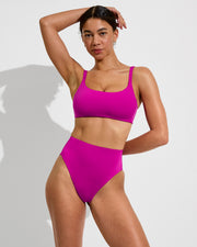 Pool Days Top D+ (32D) + Hi Hi Bottom - Aloha (Size S)