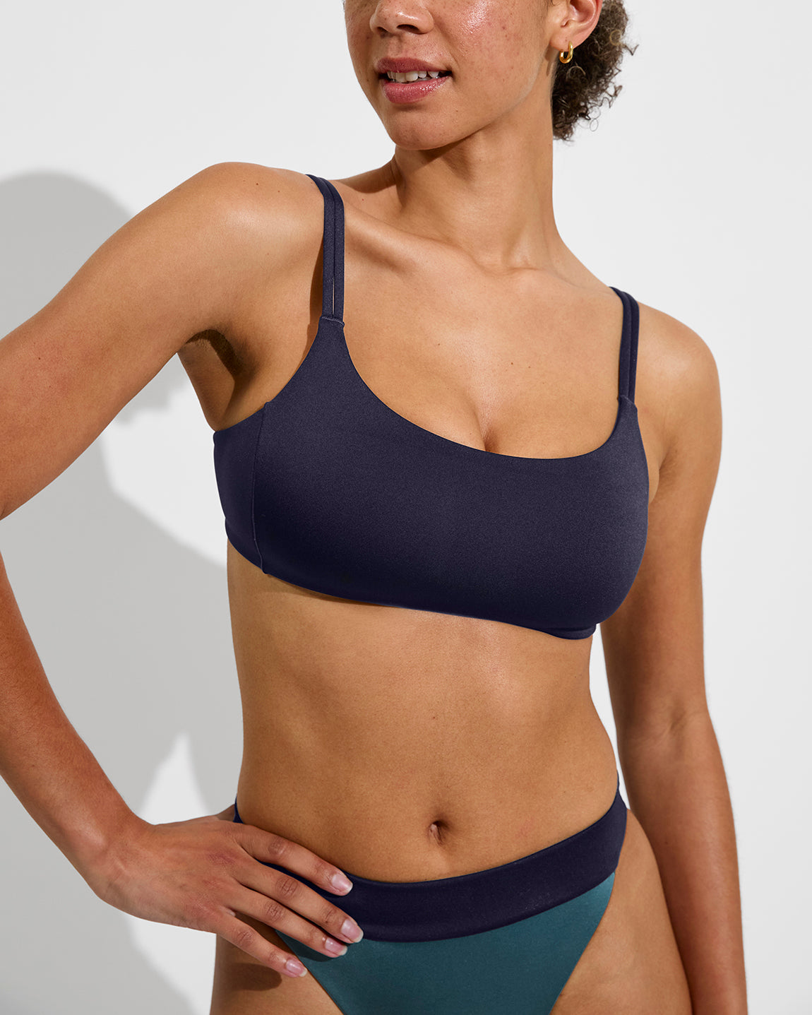 Pool Days Top D+ (32D, Size S) - Sprint + Beach Break Bottom - Deep End / Sprint (Size S)