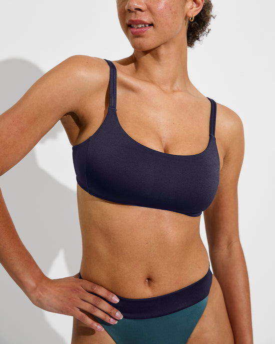 Pool Days Top D+ (32D, Size S) - Sprint + Beach Break Bottom - Deep End / Sprint (Size S)