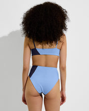 Pool Days Top + Hi Hi Bottom - Blue Skies / Varsity / Sprint (Size S)
